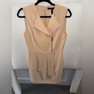 BCBG Cream Sleeveless Dress with zipper detail “Camilla”